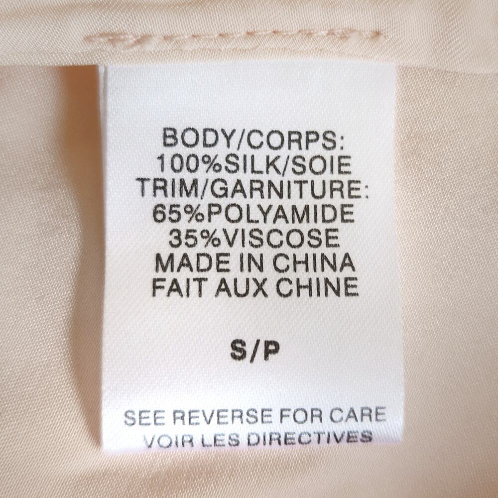 CAMI NYC Racer Charmeuse silk lace trim camisole tank top blouse pale pink S NEW - Picture 5 of 7